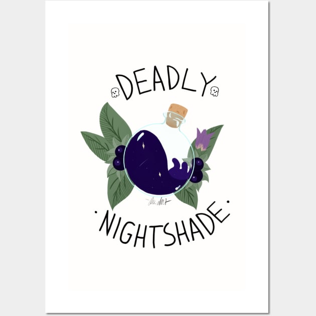 Deadly Nightshade Wall Art by Liviworks